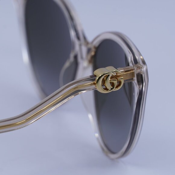 Gucci GG1011S 006 Sunglasses Transparent Pink Cat Eye Frame main image 9